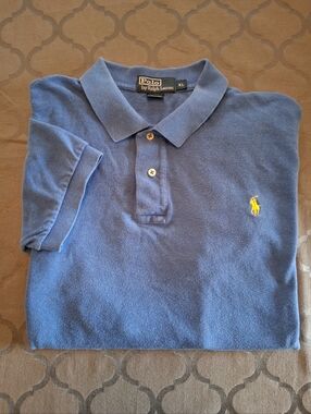 Ralph Lauren Blue Men's Extra Large Short Sleeve Polo Shirt